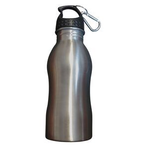 Stainless Steel Tumbler w/ Screw on Lid Handle Carabiner Clip Hiking Gym Sports